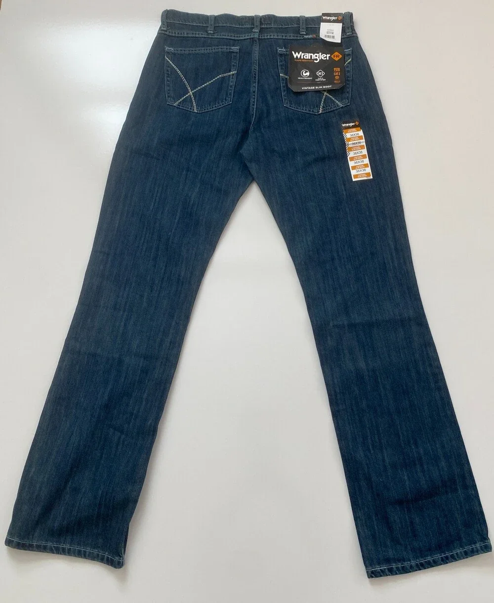 NWT Wrangler FR Flame Resistant Jeans Men's 36x36Slim Boot CAT 2 Workwear